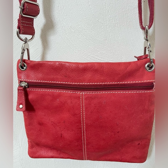 Fossil Sutter RED Leather Cross-body Handbag ZB2340 Great Quality! - Picture 6 of 9